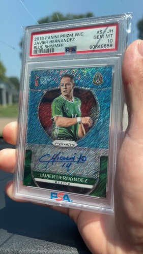 Javier Hernandez [Blue Shimmer] #S-JH 2018 Panini Prizm World Cup Signatures card