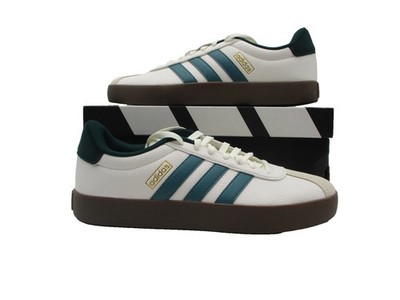 Adidas VL Court 3.0 Shoes White Green Teal Gum Sole Casual JR8635 Mens 8