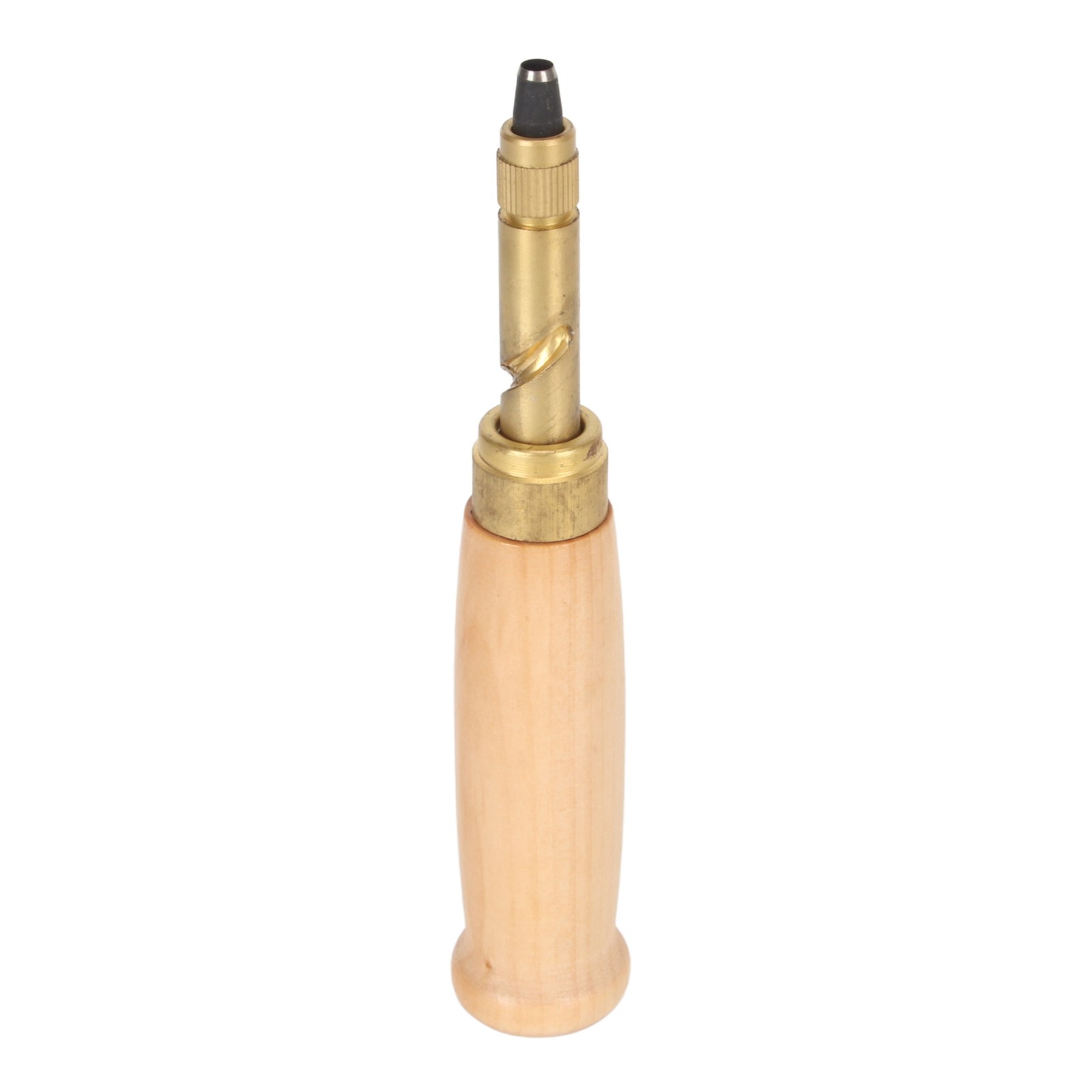 Screw Hole Punch Brass Wooden Handle Adjustable Effort Saving Japanese Screw Pun