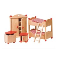 Goki PuppenmöBel Kinderzimmer 1Er Set, Spielzeug, Holzspielzeug, Neu