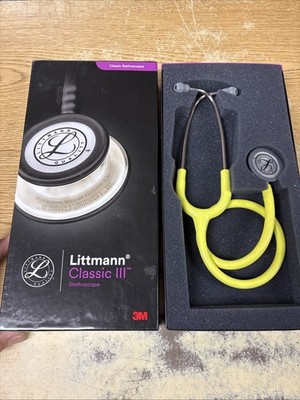 3M Littmann Classic III Stethoscope, 5839 Yellow/green Chestpiece  27''