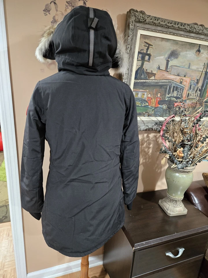 Abrigo chaqueta acolchada con capucha negro talla M Parka CANADA GOOSE Rosemont para mujer Foto 4 de 4