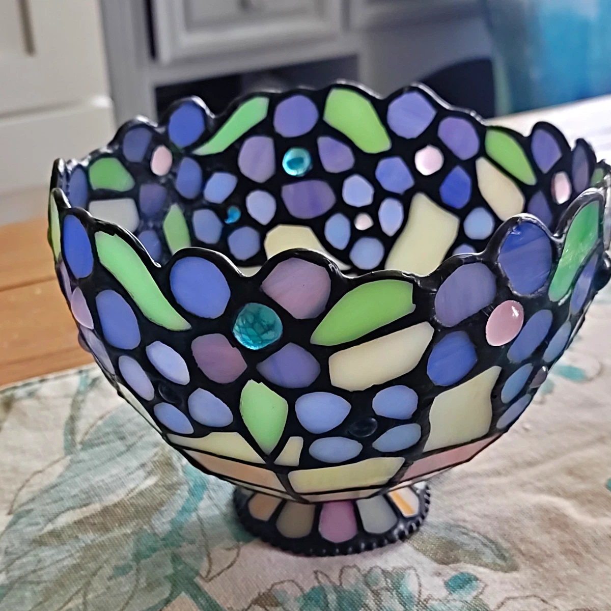 Dapple Glass Shade 【ウォールナット】ターコイズブルー Glass Multicolor Lamp Shades for sale | eBay