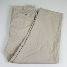 Polo Ralph Lauren 34 x 29 Vintage Casual Khakis Pants Ivory Cotton Flat Front