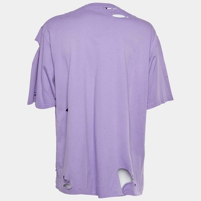 Balenciaga Unifit Purple Distressed Jersey Oversize TShirt M | eBay