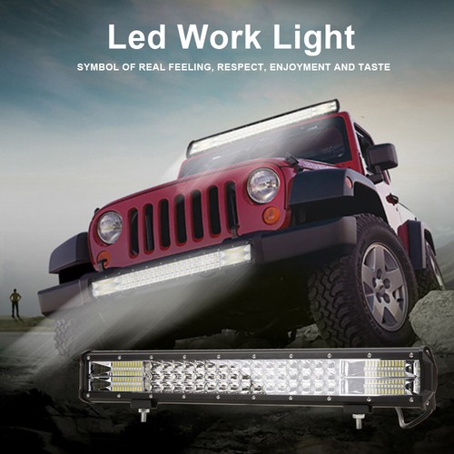 20'' LED Light Bar Spot Flood Driving Lamp Offroad 4WD SUV + Number Plate Wiring - Picture 7 of 12