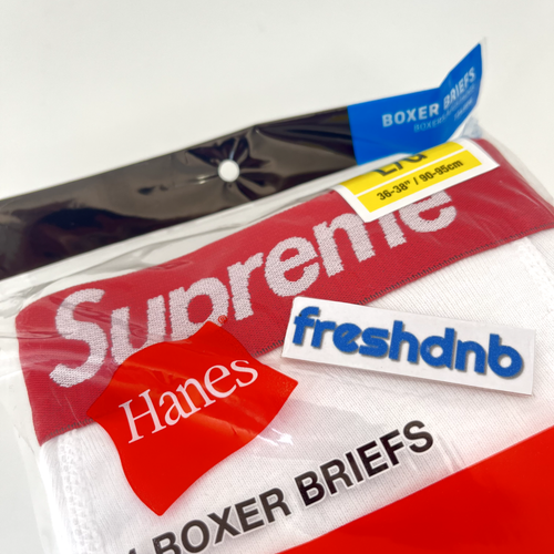 Supreme Hanes Boxer Briefs - White - Large - Pack of 4 - Trusted Seller - Picture 3 of 7
