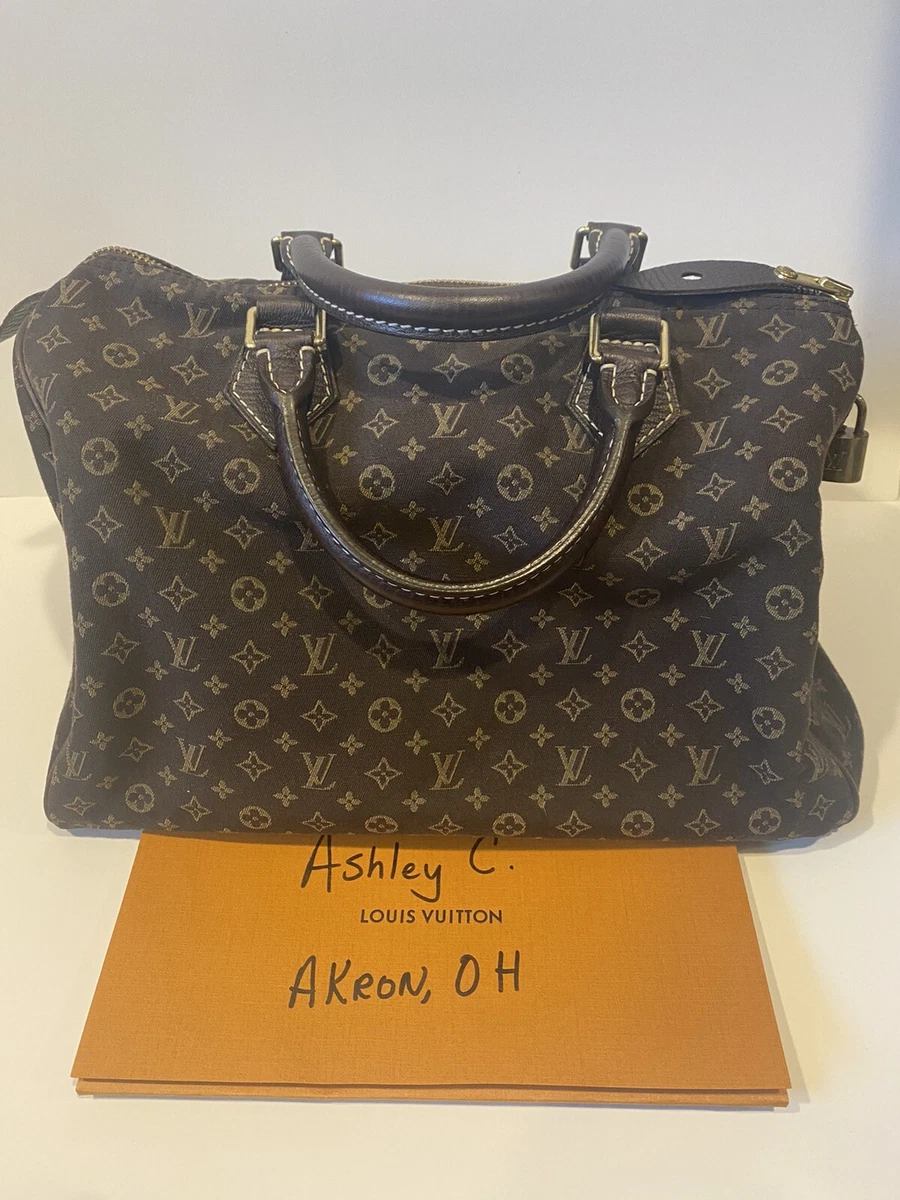 Authentic Louis Vuitton Monogram Mini Lin Speedy 30