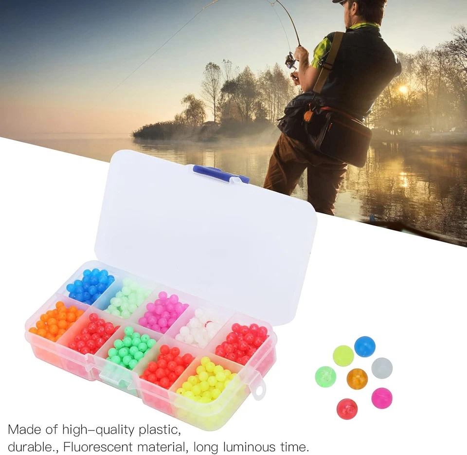 1000PCS Fishing Beads 5mm Assorted Beads Round Float Glow Fishing Rig Beads Eggs - Image 3 of 4