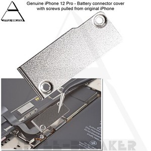 Original iPhone 12 Pro Akku & Display Connector Cover Halterung mit Schrauben