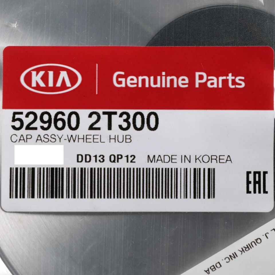 Juego de 4 tapas centrales de cubo de rueda plateadas con logotipo Kia 11-15 Optima 52960-2T300 OEM NUEVO Foto 4 de 4