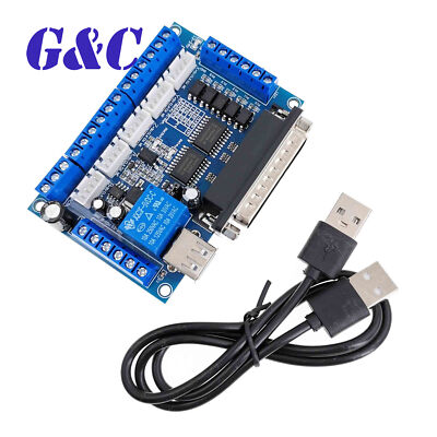 5 axis CNC Breakout Board w/ optical coupler for Stepper Motor Driver FOR MACH3