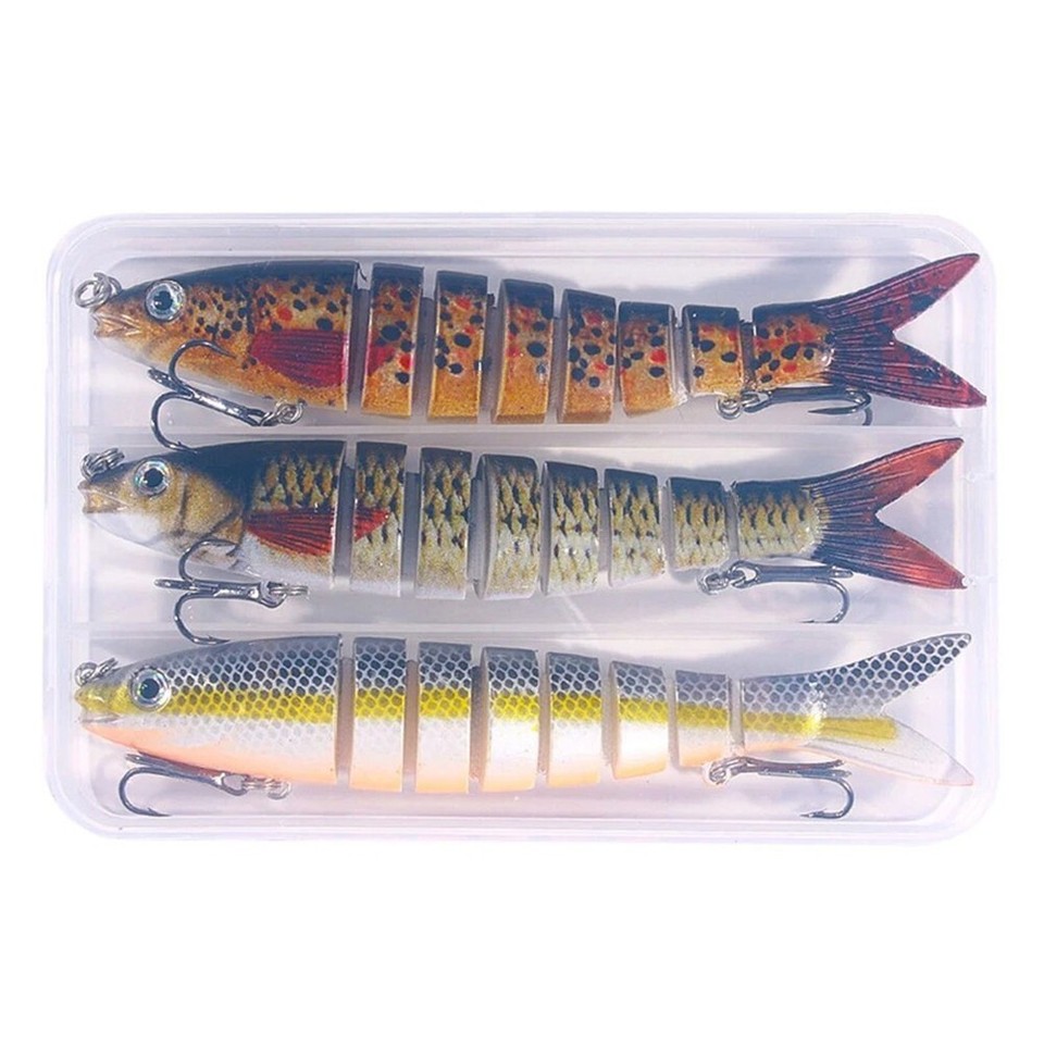 Effective fishing lure set 3pcs wobbler for attracting largemouth bass