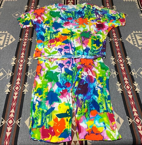 Jams World Floribunda 2-teiliges Set Shirt & kurze Hose Gr. S Art Style Vintage T96