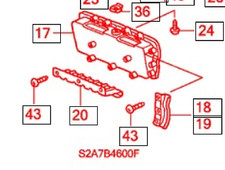 Honda S2000 Rear Bumper Number Plate and Rear Fog Light Bracket/Holder Set