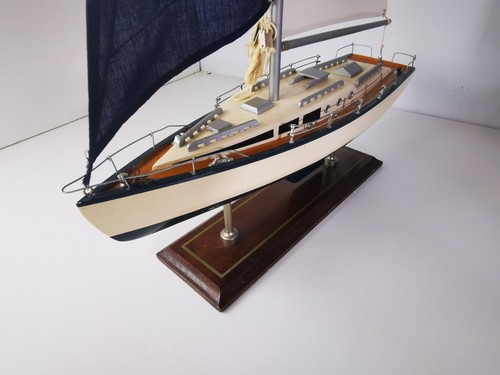Maquette Voilier en Bois "Scotland" 46 cm – Bateau de Collection Marine Vintage - Photo 14/15