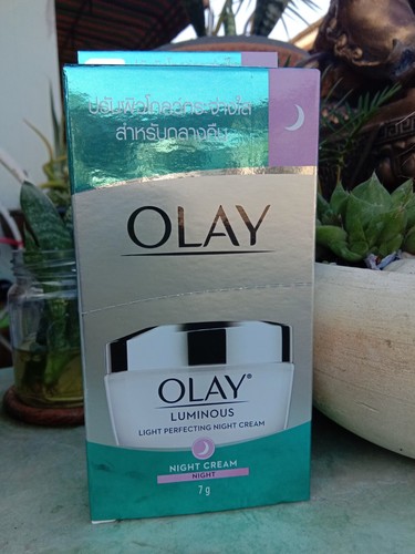 6x Olay Luminous Light Perfecting Night Cream Radiant Glow Reduce Dark Spot 7g - Picture 3 of 5