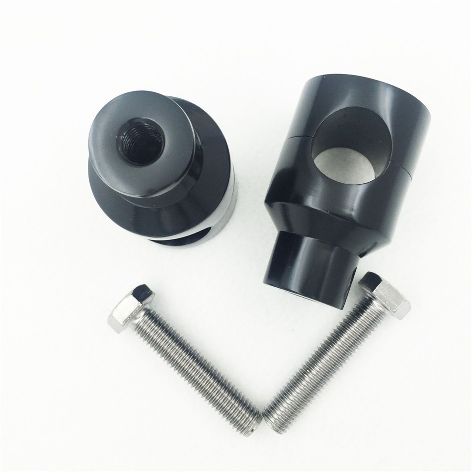 Shorty Spike Round 1 Handlebar Riser For Harley, Honda, Yamaha, Kawasaki, Suzuki - Chrome, 1 Inch Bars - View #11