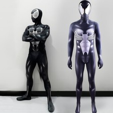 Venom Spider-man Jumpsuit Spiderman Cosplay Costume Halloween Props Adult/Kids