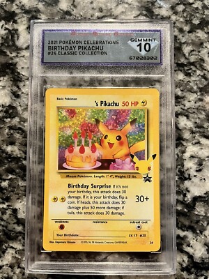 2021 Pokemon Celebrations Classic Collection Birthday Pikachu #24