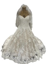 David Tutera Bridal Wedding Dress Sz 18 Crystals beading, simply amazing Ivory