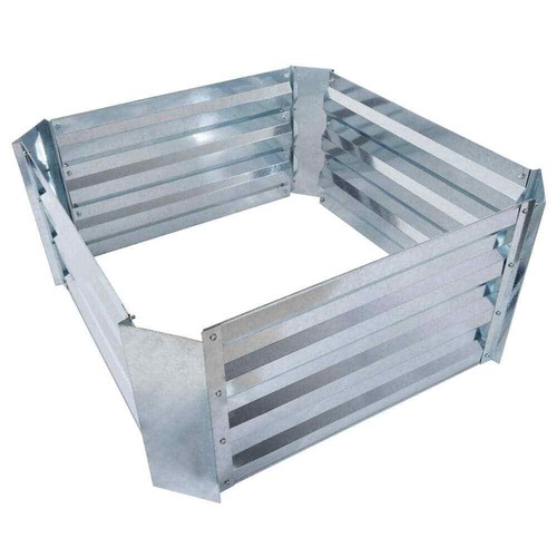 23.5 in. x 23.5 in. Silver Raised Garden Bed