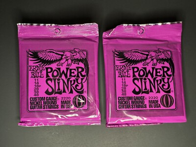 Ernie Ball 2220 Power Slinky Nickel Electric Guitar Strings (2 Sets)