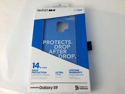 Tech21 - Evo Max hard shell cover Case for Samsung Galaxy S9 S 9 Devine Blue