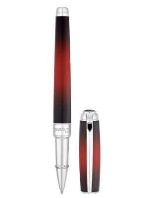 S.T. Dupont Line D Atelier Sunburst Red Rollerball Pen, 412106M, New In Box