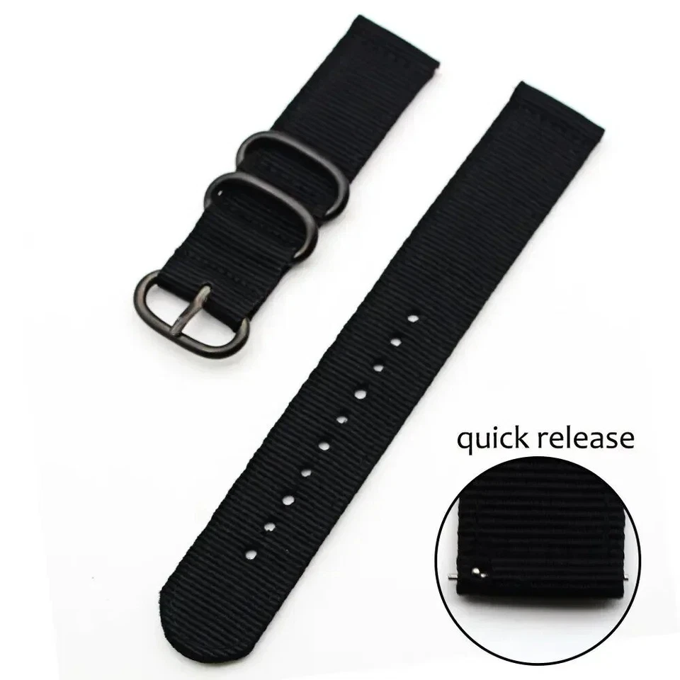 18mm 20mm 22mm Military Nylon Watch Band Quick Fit Universal Replacement Strap - image 3 of 4