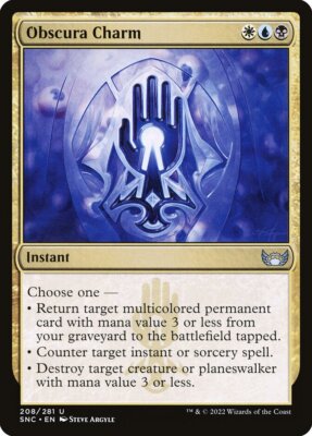 Magic the Gathering (mtg): SNC: Obscura Charm  (x 4)