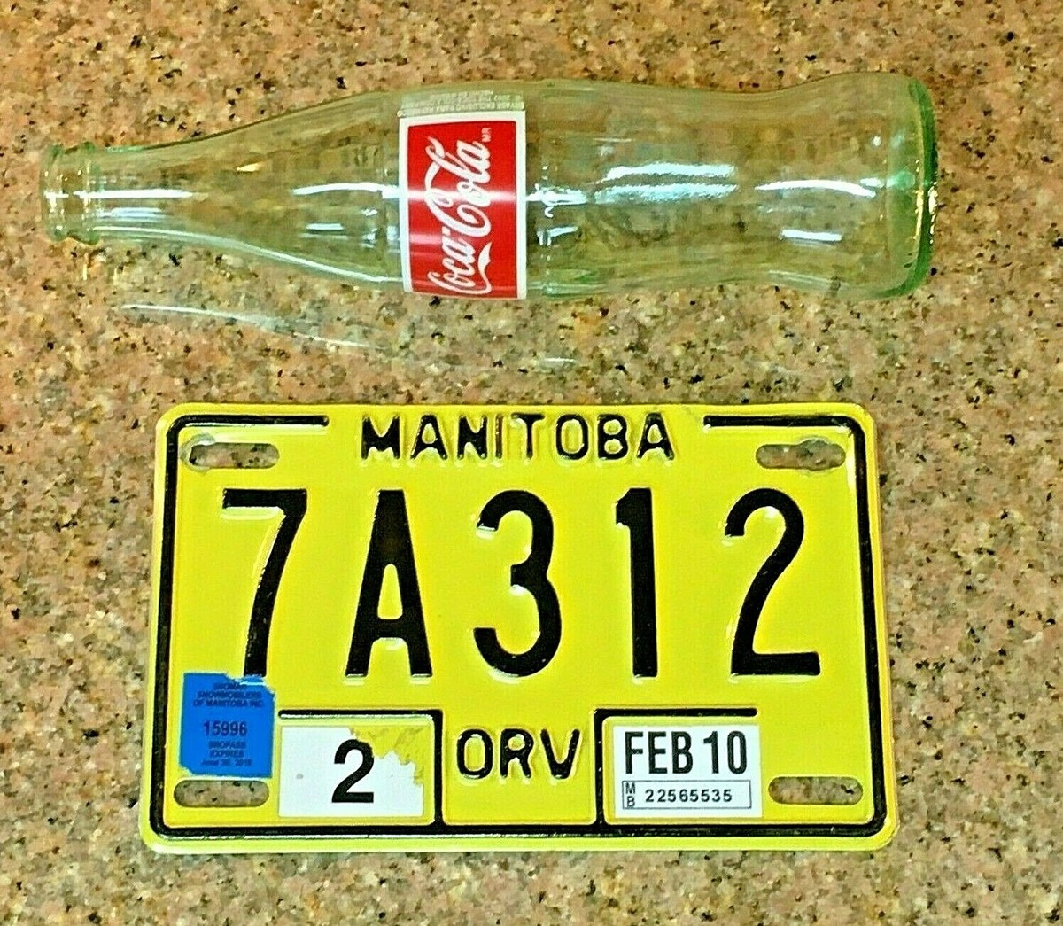 Canada Manitoba ORV Snowmobile Snow Machine License Plate Tag