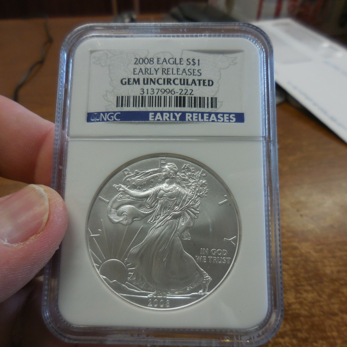 2008 Silver Eagle S $1 Early Releases Gem Uncirculated NGC | eBay