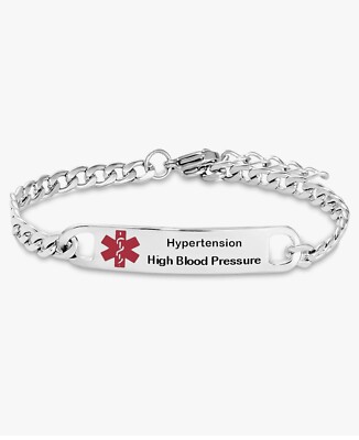 Hypertension High Blood Pressure Medical Alert Bracelet