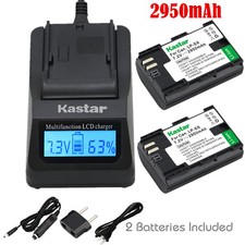 Kastar 2 Battery  Fast Charger kit for Canon LP-E6 LP-E6N LPE6 LPE6N LC-E6