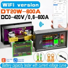 DC 0-420V Tuya WiFi Smart Battery Tester – Digital Display Voltage & Current