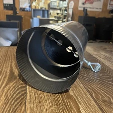 6” stainless steel stove chimney pipe 12” long cast iron damper section