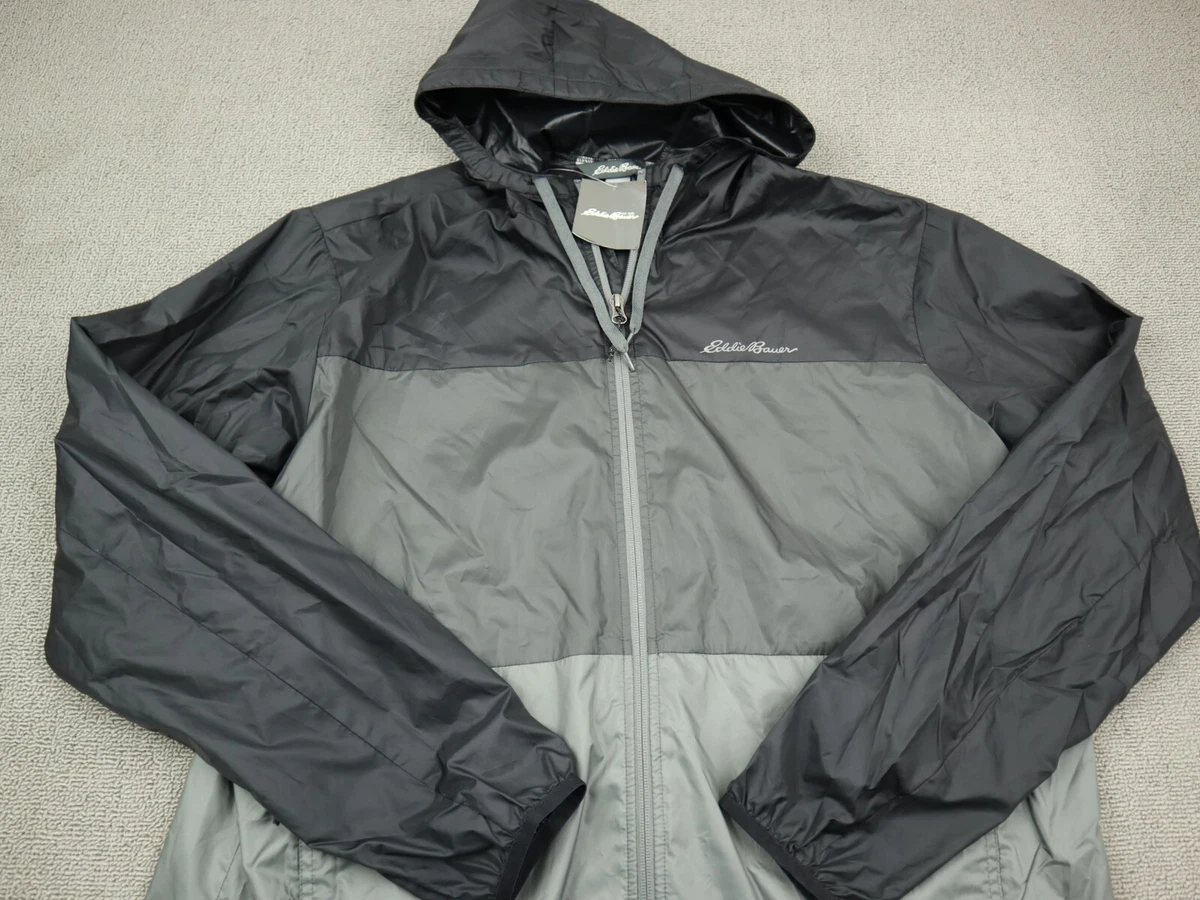 Eddie Bauer Jacket Men XL Grey Mr. Momentum Zip Long Sleeve