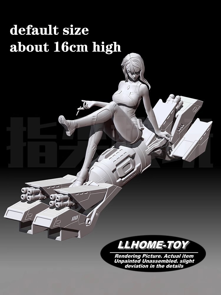 Game HOT Lucy lovely girl fashion sitting Resin 3D Print GK Kit Figure DIY