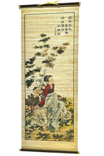 JAPANESE PAINTING HANGER SCROLL OLD JAPAN SUNRISE Wave PICTURE