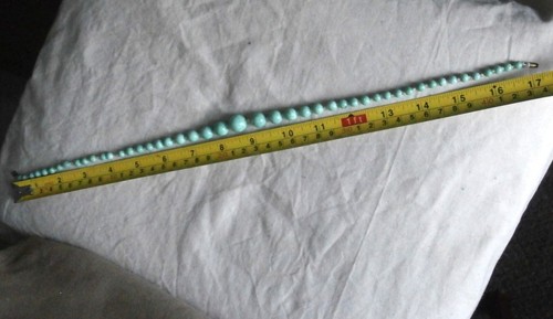 Necklce Vintage Hand Knotted Peking Green Glass - Single Strand Choker/Collar - Picture 11 of 14