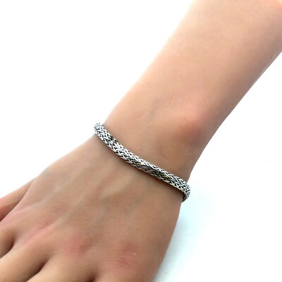Designer SARDA 925 Sterling Silver Wheat Snake Chain Link Bracelet
