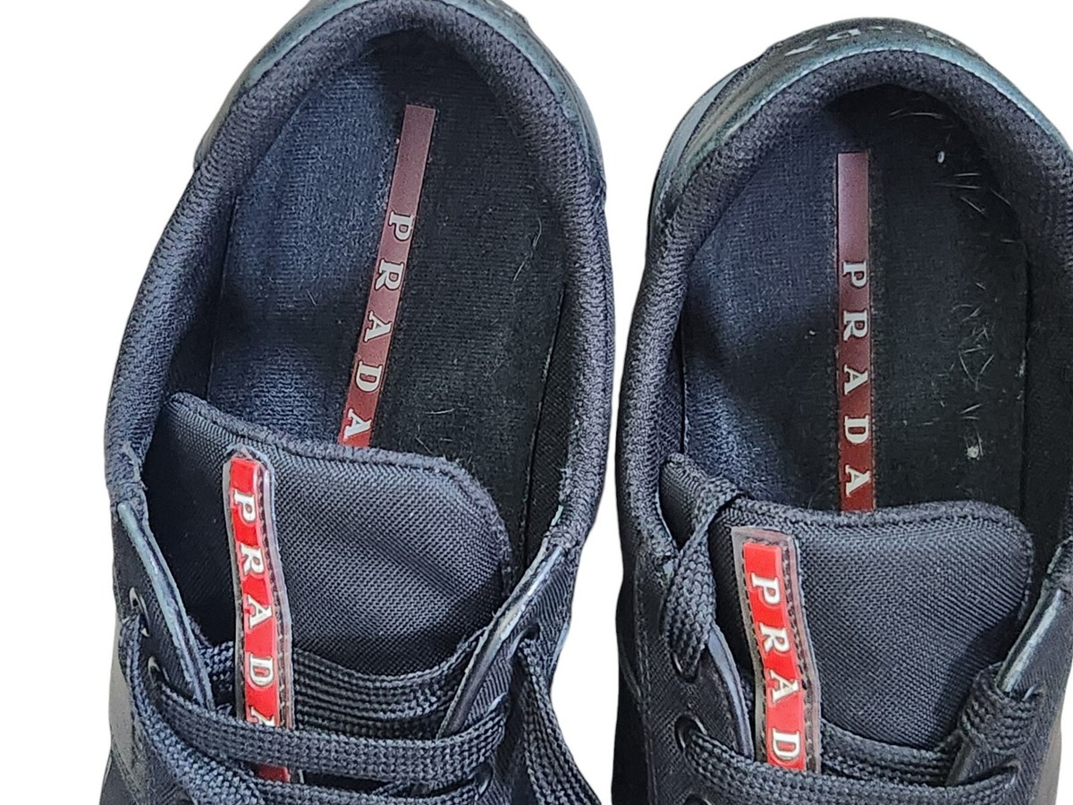 Prada Sneakers Match‎ Race Shoes Men\'s US 8 UK 7 Black Leather 4E3341 PRADA Match Race Black for sale | eBay main image 2