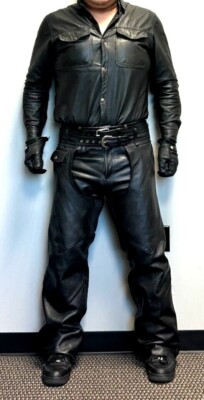 Harley Davidson MEDIUM Lined VTG Leather OUTRIDER Chaps 98144-90VW Circa 1990