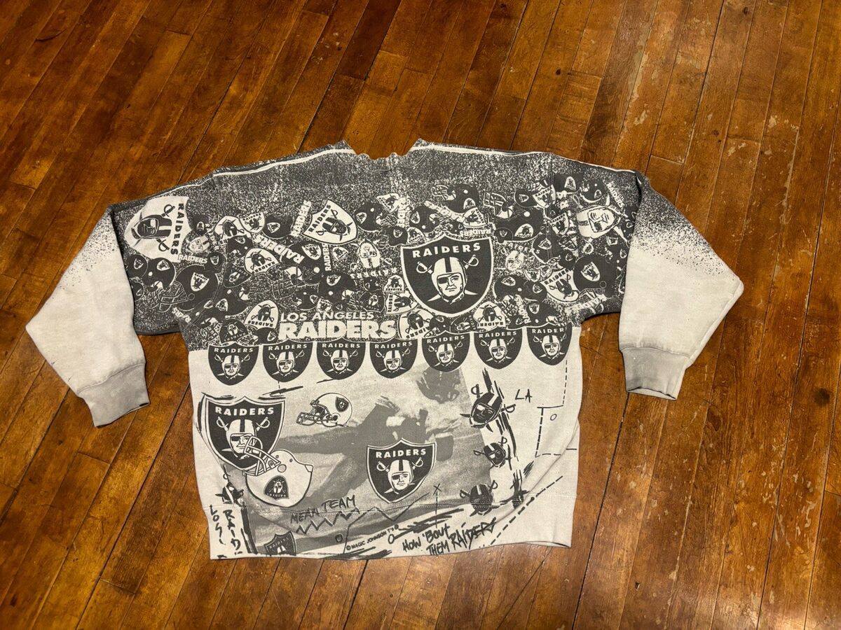 VINTAGE RARE Raiders Magic Johnson T's Sweatshirt Size L All VINTAGE RARE Raiders Magic Johnson T's Sweatshirt Size L All