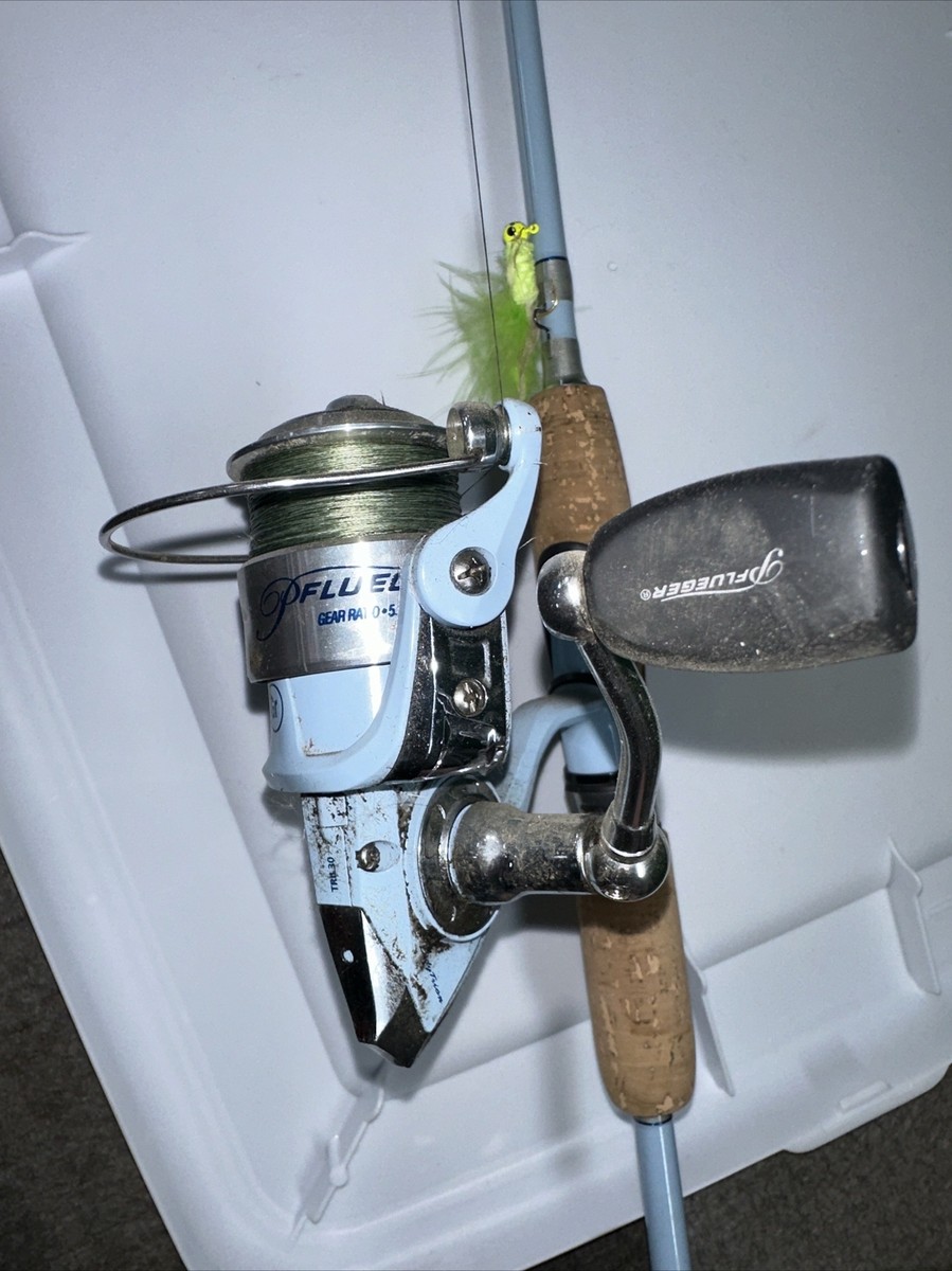 Pflueger Lady Trion Spinning Combo~6ft 6in~2 Blue Fishing Rod | eBay