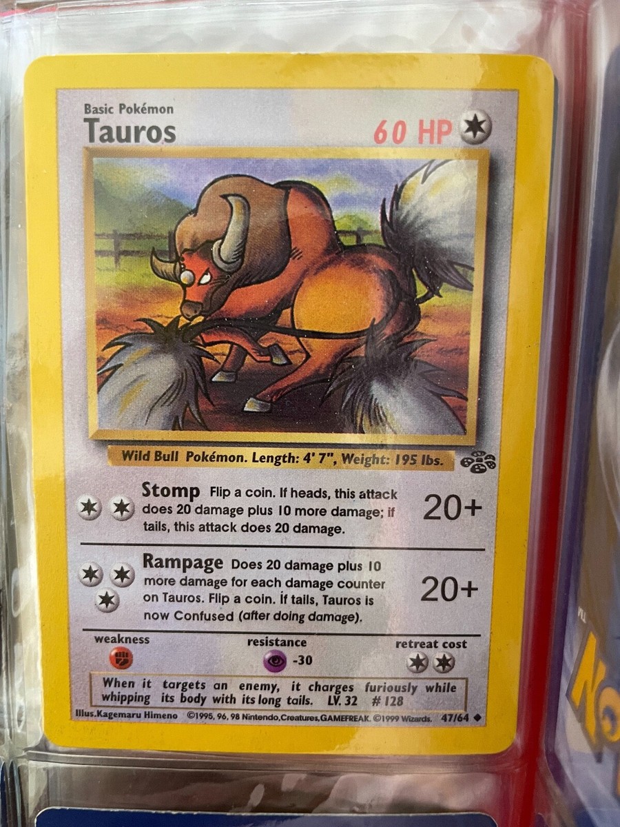 1995 tauros pokemon card value 401 Games Canada - Tauros - 41/95 - Uncommon main image 0