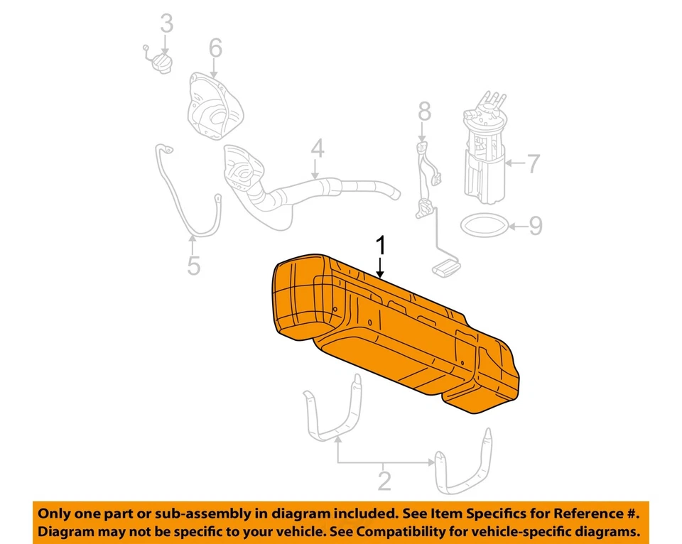 Fuel Tank 6.6L Diesel RWD With Sender OEM 2001 2002 03 Chevrolet Silverado 3500 - Изображение 3 из 4