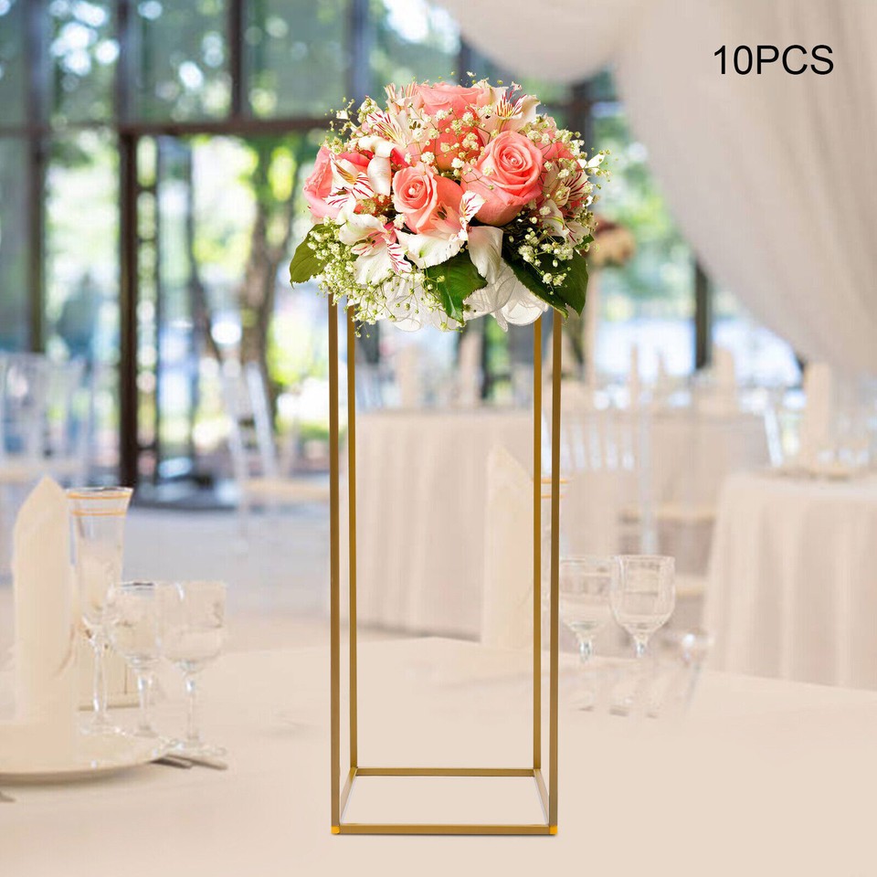 10PCS Modern Flower Stands Freestanding Metal Rack Wedding Table Decor