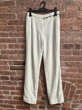 Giorgio Armani Collezioni Women  s Pants, Sz 42 IT 6 US, Cream Virgin Wool Italy